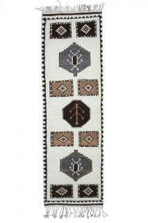 White Vintage Runner Rug - Thumbnail