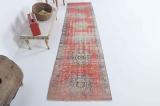 Turkish Vintage Runner Rug - Thumbnail