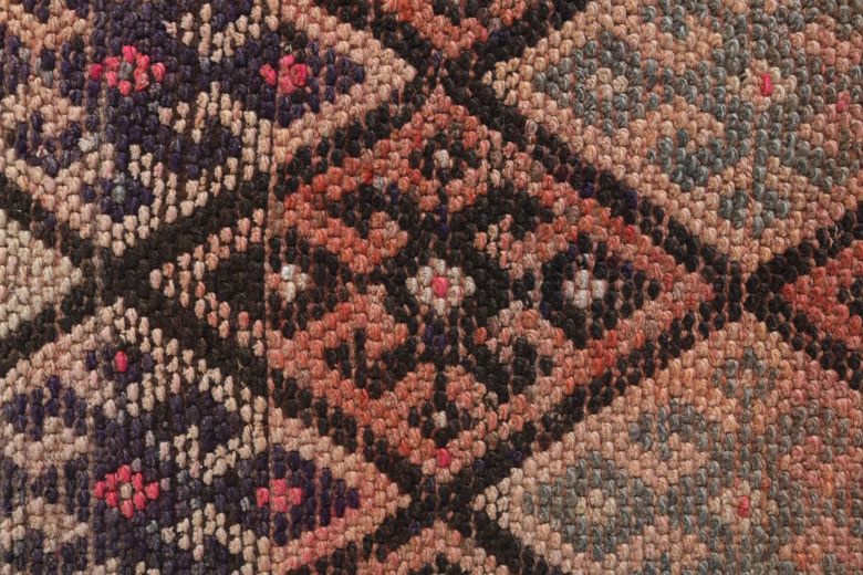 Hand-Knotted Vintage Runner Rug