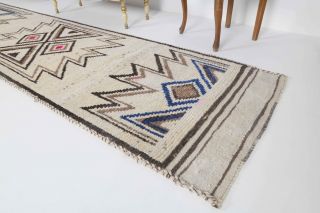 1970's Original Vintage Runner Rug - Thumbnail