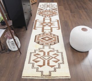 Turkish Vintage Runner Rug - Thumbnail