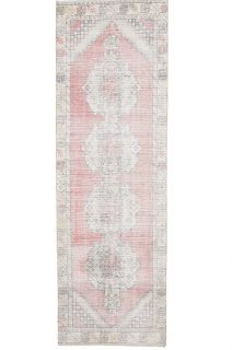 Turkish Oushak Vintage Runner Rug - Thumbnail