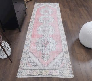 Turkish Oushak Vintage Runner Rug - Thumbnail