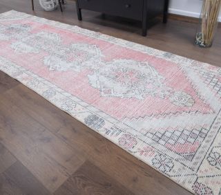 Turkish Oushak Vintage Runner Rug - Thumbnail