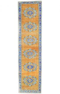 Turkish Vintage Hallway Runner Rug - Thumbnail