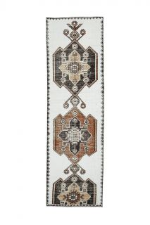 Turkish Vintage Runner Rug - Thumbnail