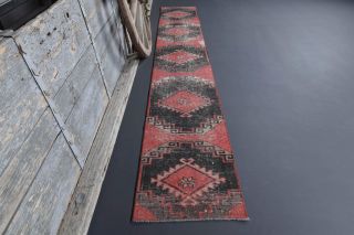 Narrow Turkish Vintage Runner Rug - Thumbnail