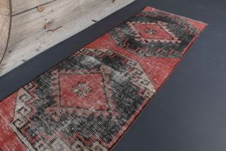 Narrow Turkish Vintage Runner Rug - Thumbnail