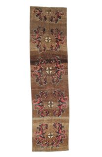 Brown Vintage Runner Rug - Thumbnail