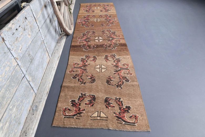 Brown Vintage Runner Rug