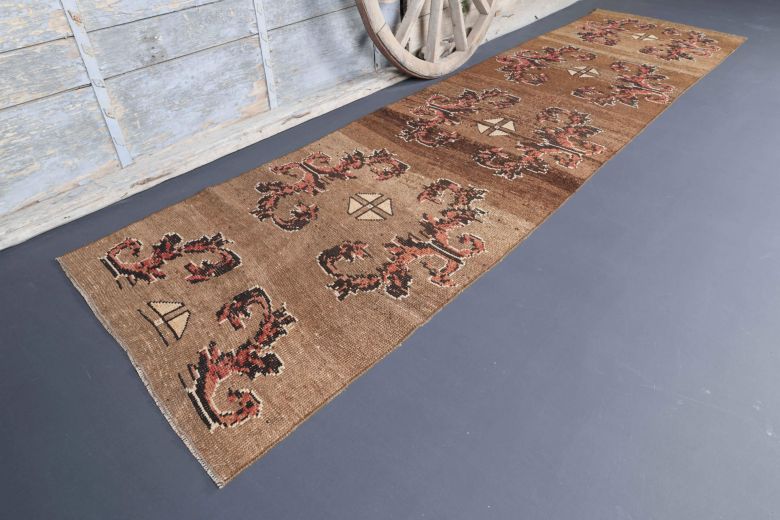 Brown Vintage Runner Rug