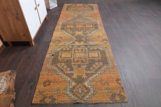 Muted Colored Vintage Runner Rug - Thumbnail