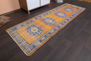 Turkish Vintage Runner Rug - Thumbnail