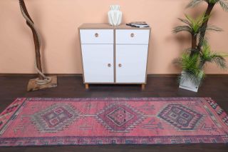 Vintage Hand-Knotted Runner Rug - Thumbnail