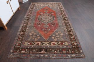 Turkish Vintage Accent Rug - Thumbnail