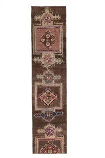 Turkish Vintage Runner Rug - Thumbnail