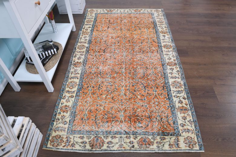 Vintage Burnt Orange Rug