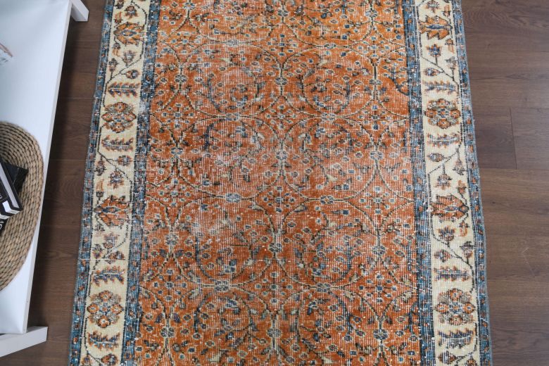 Vintage Burnt Orange Rug