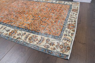 Vintage Burnt Orange Rug - Thumbnail