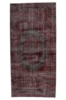 Vintage Dark Red Rug - Thumbnail