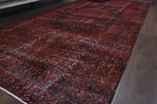 Vintage Dark Red Rug - Thumbnail