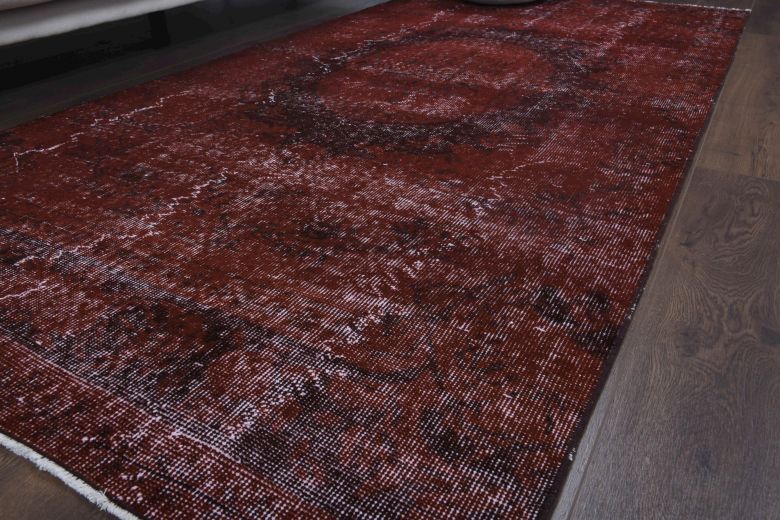 Vintage Dark Red Rug