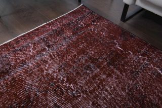 Vintage Dark Red Rug - Thumbnail