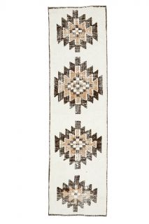 White Vintage Runner Rug - Thumbnail