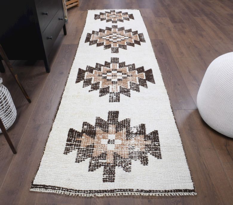 White Vintage Runner Rug