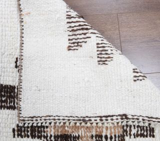 White Vintage Runner Rug - Thumbnail