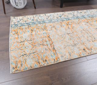 Vintage Oushak Runner Rug - Thumbnail