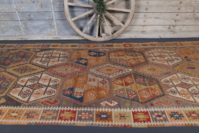 Cacim Long & Wide Flatweave Kilim Runner