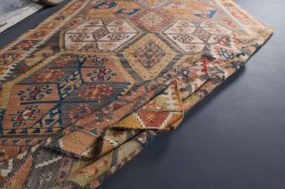 Cacim Long & Wide Flatweave Kilim Runner - Thumbnail