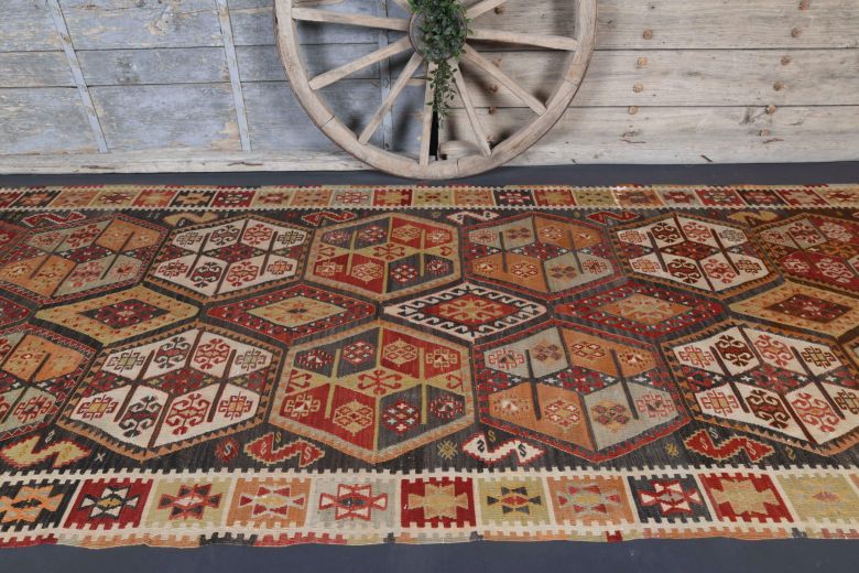 Cacim Kilim Wide & Long Runner Rug