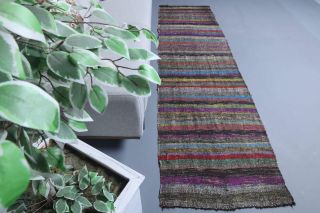 Kilim Vintage Runner Rug - Thumbnail