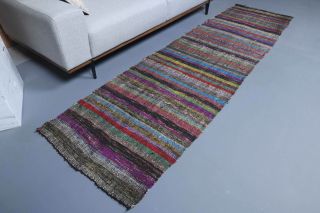 Kilim Vintage Runner Rug - Thumbnail