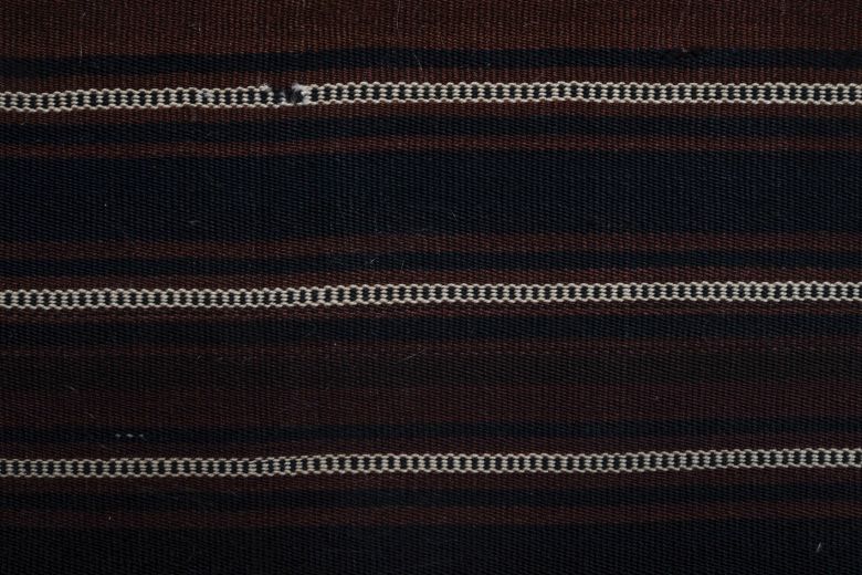 Dark Brown & Black Kilim Runner Rug