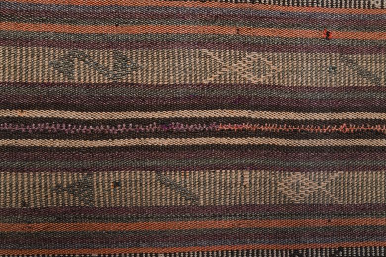 Brown Kilim Vintage Runner Rug