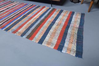 Stiped Colorful Vintage Runner Rug - Thumbnail