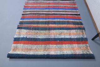 Stiped Colorful Vintage Runner Rug - Thumbnail