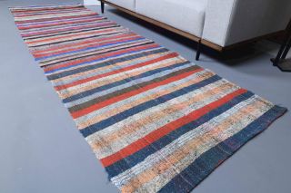 Stiped Colorful Vintage Runner Rug - Thumbnail