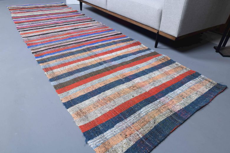 Stiped Colorful Vintage Runner Rug