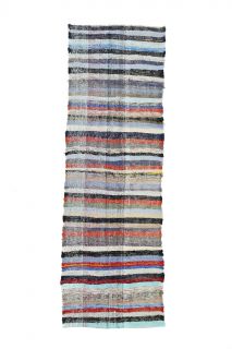 Striped Vintage Runner Rug - Thumbnail