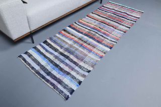 Striped Vintage Runner Rug - Thumbnail