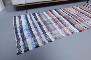 Striped Vintage Runner Rug - Thumbnail