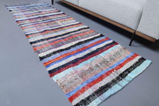 Striped Vintage Runner Rug - Thumbnail