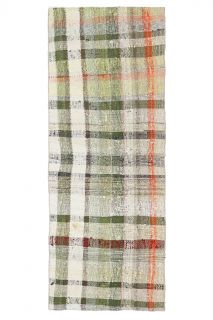 Flatweave Striped Vintage Runner Rug - Thumbnail