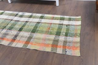 Flatweave Striped Vintage Runner Rug - Thumbnail