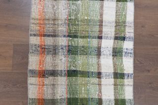 Flatweave Striped Vintage Runner Rug - Thumbnail