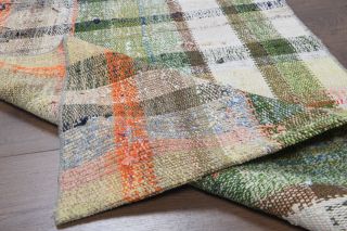 Flatweave Striped Vintage Runner Rug - Thumbnail